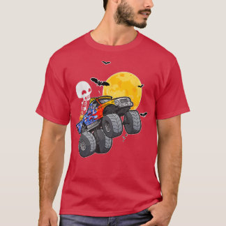 T-shirt Halloween Skeleton équitation Monster Truck 4