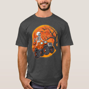 T-shirt Halloween Skeleton équitation Monster Truck Toddle