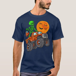 T-shirt Halloween Skeleton équitation Monster Truck Toddle