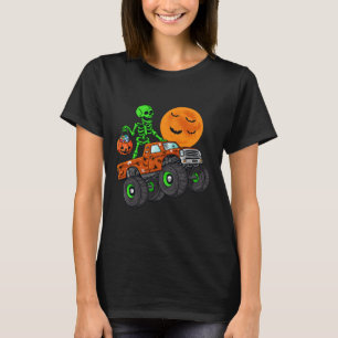 T-shirt Halloween Skeleton équitation Monster Truck Toddle