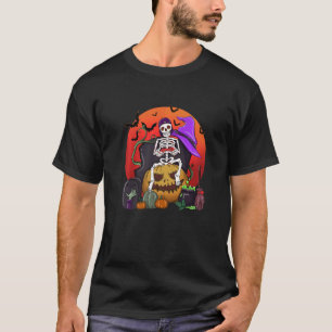T-shirt Halloween Skeleton Gamer With Controller Graveyard