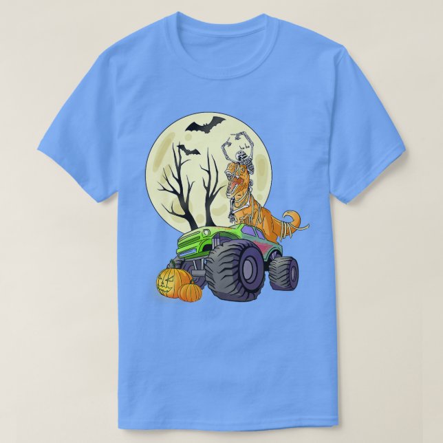 T-shirt Halloween Skeleton Gamer With Controller Graveyard (Design devant)
