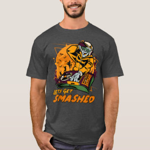 T-shirt Halloween Skeleton Jack-o'-lantern DJ Party Lets G