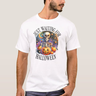 T-shirt halloween skul party mignon