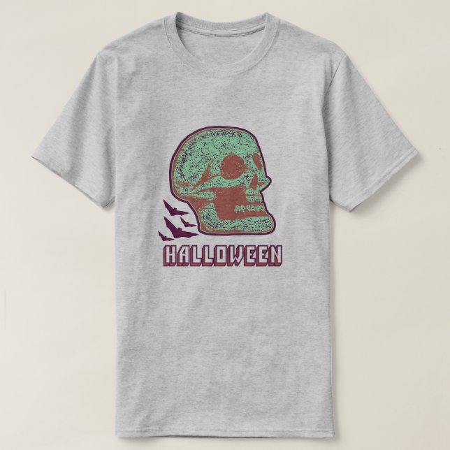 T-shirt HALLOWEEN SKULL G (Design devant)