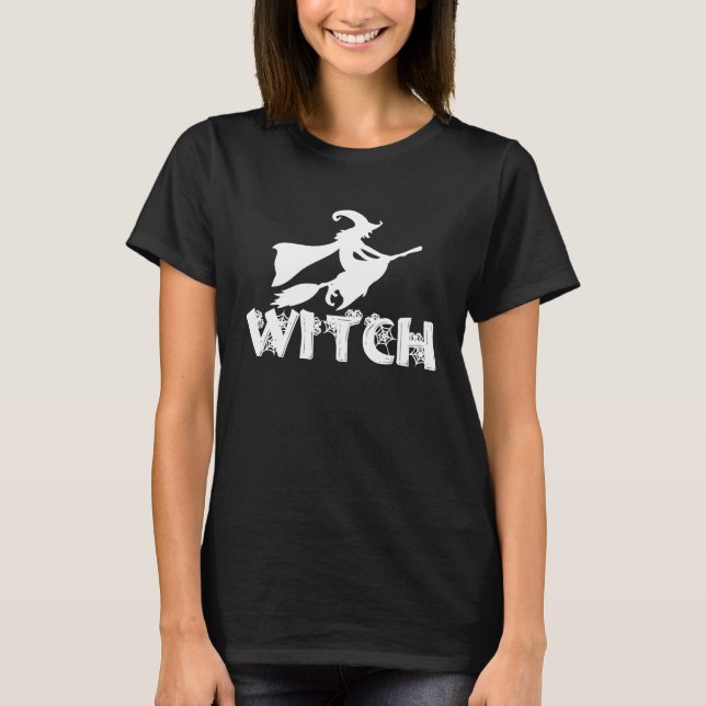 T-shirt Halloween sorcière (Devant)