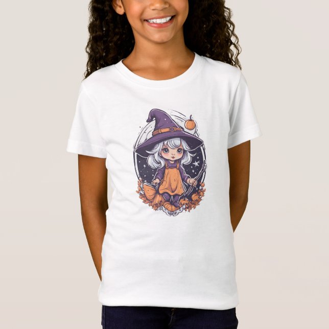 T-Shirt Halloween, sorcière 3 bébé, mignonne sorcière, vac (Devant)
