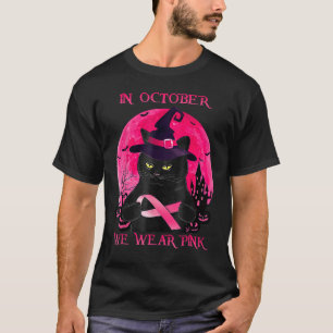 T-shirt Halloween Sorcière Chat Noir En Octobre Nous Porto