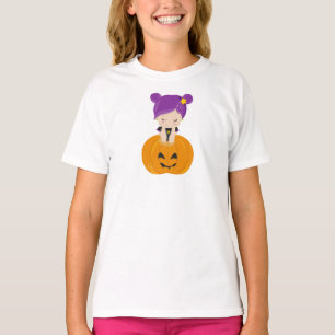 T-shirt Halloween, Sorcière, Citrouille, Boo, Trick Ou Tra