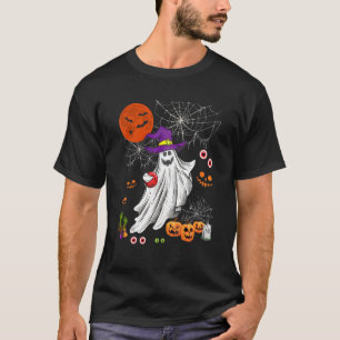 T-shirt Halloween sorcière fantôme Jouer Joueur de Bowling
