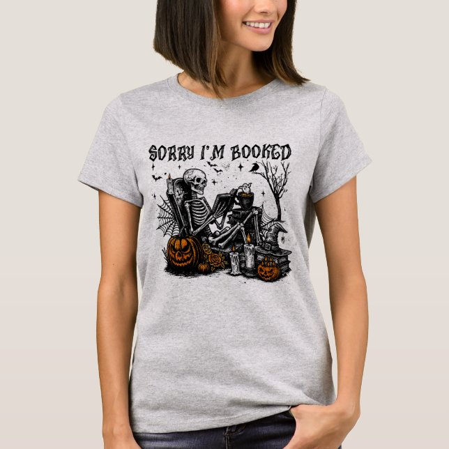 T-Shirt Halloween, Sorry I'm Booked (Devant)