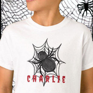 T-shirt Halloween Spider Spiderweb Nom