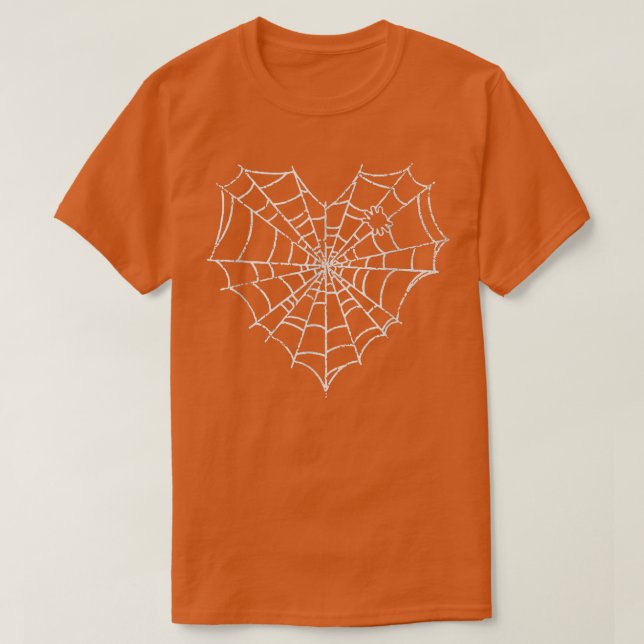 T-shirt Halloween Spider Web Costume Cute Heart Spider Web (Design devant)