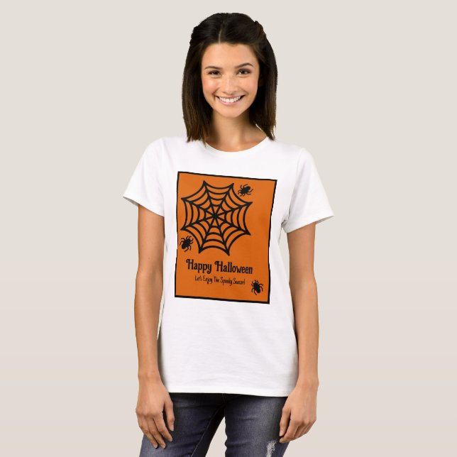 T-shirt Halloween Spiderweb personnalisé (Devant entier)
