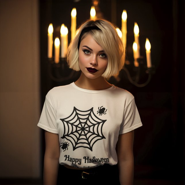 T-shirt Halloween Spiderweb personnalisé (Créateur téléchargé)