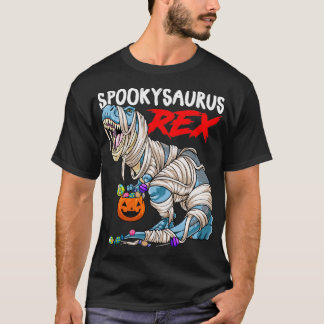 T-shirt Halloween Spookysaurus Rex Scary Mummy Dinosaur TR