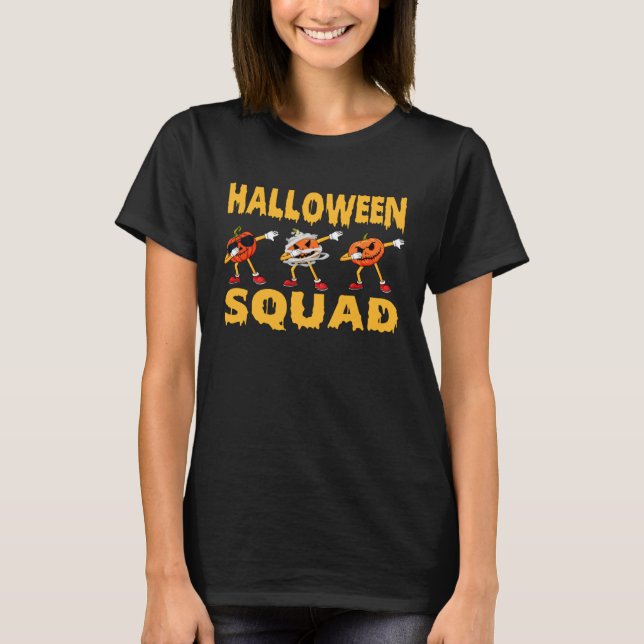 T-shirt Halloween Squad Shirt Family Matching Pumpkins Kid (Devant)