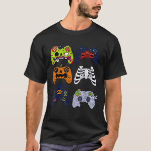 T-shirt Halloween Squelette Contrôleurs de jeu Zombie mama