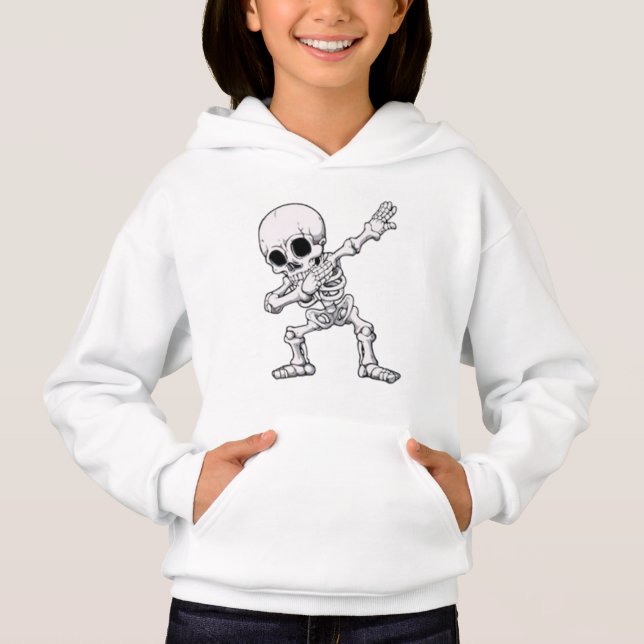 T-shirt Halloween Squelette Dabbing (Devant)