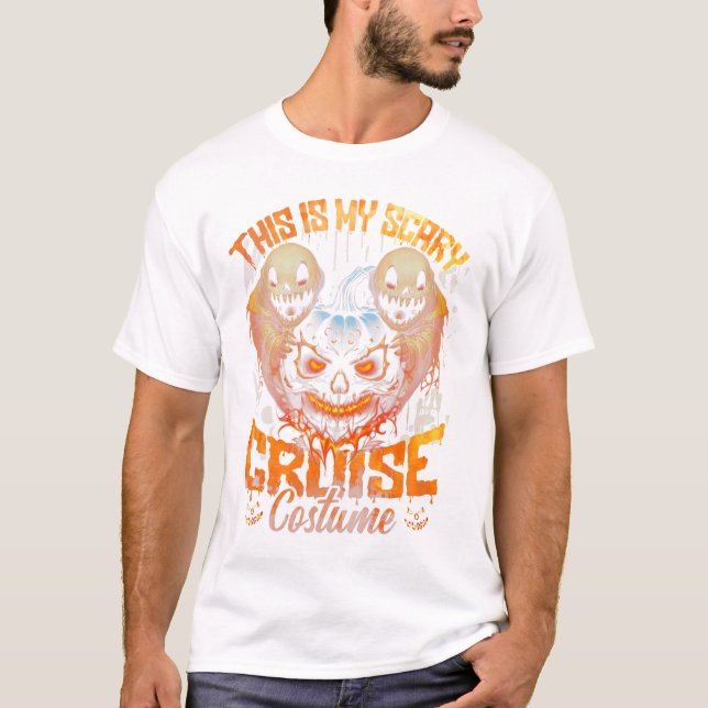 T-shirt Halloween squelette éffrayant (Devant)