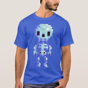 T-shirt Halloween squelette Éffrayant effrayant 8Bit Tee