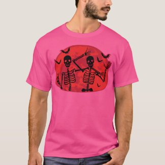 T-shirt Halloween Squelette Halloween Costume Trick Ou Tre
