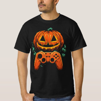 T-shirt Halloween Squelette Joueur Vidéo Jeu Garçons Homme