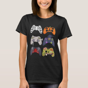 T-shirt Halloween Squelette Zombie Contrôleurs de jeu mama