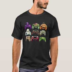 T-shirt Halloween Squelette Zombie Contrôleurs de jeu mama