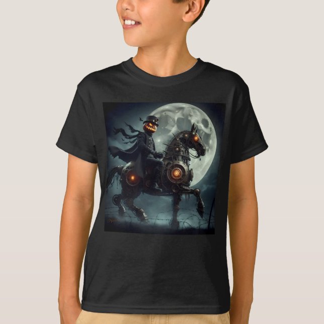 T-shirt Halloween Steampunk Cavalier sans tête (Devant)