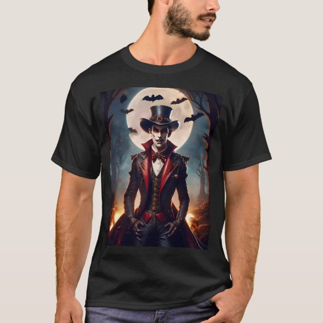 T-shirt Halloween Steampunk Gothique Zombie Vampire (Devant)