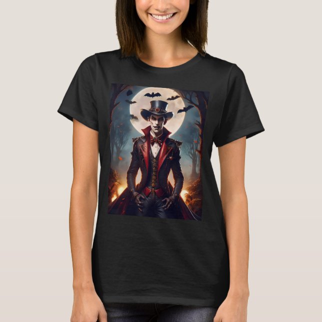 T-shirt Halloween Steampunk Gothique Zombie Vampire (Devant)