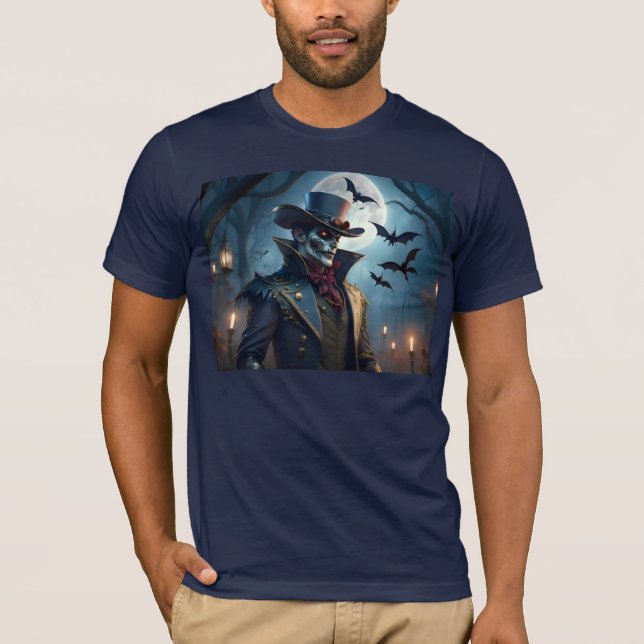 T-shirt Halloween Steampunk Southern Gentleman Zombie (Devant)