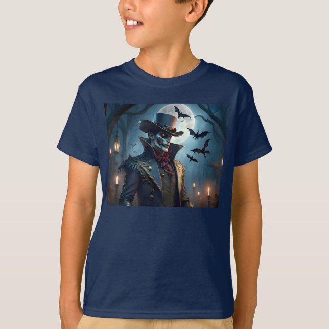 T-shirt Halloween Steampunk Southern Gentleman Zombie (Devant)