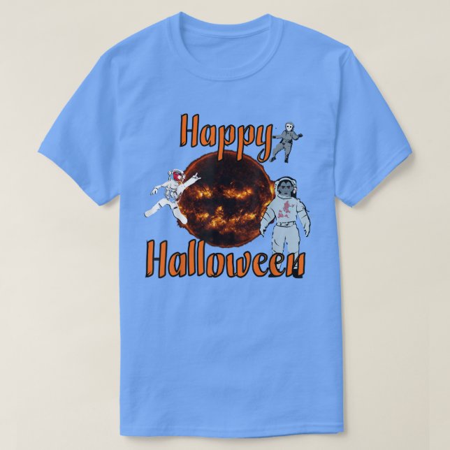T-shirt Halloween Sun w vampire joueur de hockey et diable (Design devant)