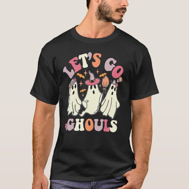 T-shirt Halloween super Allons Ghos Floral Rétro (Devant)