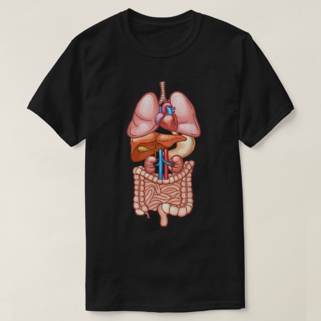 T-shirt Halloween T Shirt interne Diagramme d'organe Anato (Design devant)