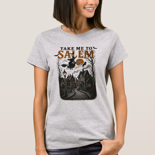 T-Shirt Halloween, Take Me To Salem (Devant)