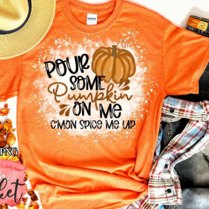 T-shirt Halloween Tee Citrouille brillant