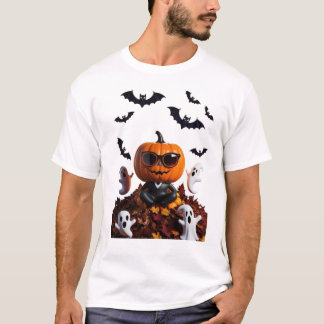T-shirt Halloween Tee - Creepin' It Real Citrouille Design