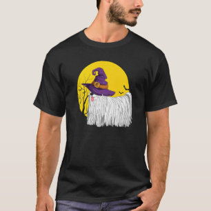 T-shirt Halloween Tee Puli Cute Dog Halloween Witch Pumpki