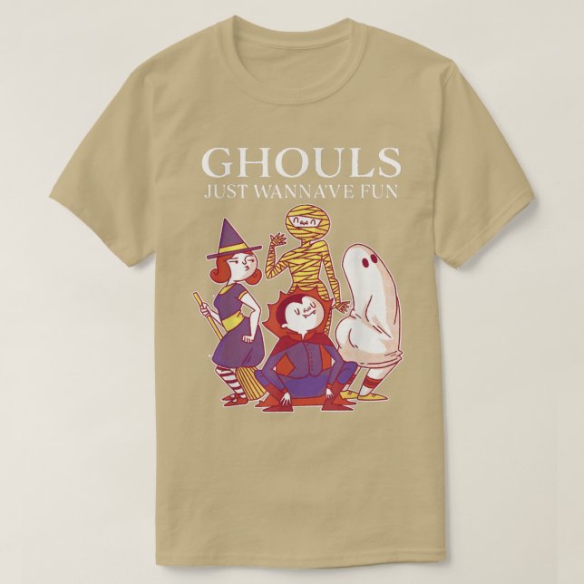 T-shirt Halloween Tenue Ghouls Wanna Ont Amusé 277 (Design devant)