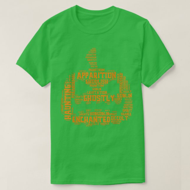 T-shirt Halloween Terms Scary Pumpkin List rd Cloud1608 (Design devant)