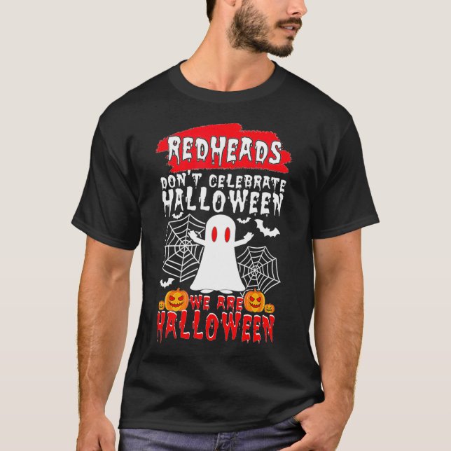 T-shirt Halloween - Têtes rouges (Devant)