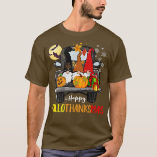 T-shirt Halloween Thanksgiving Christmas Camion HalloThank