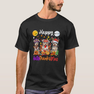 T-shirt Halloween Thanksgiving Christmas Yorkshire Chien