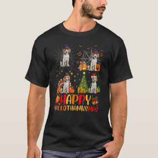 T-shirt Halloween Thanksgiving Noël Beagle Chien Hallot