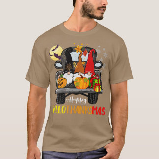 T-shirt Halloween Thanksgiving Noël Camion HalloThanks