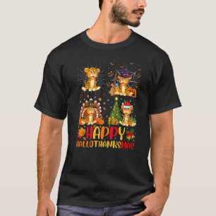 T-shirt Halloween Thanksgiving Noël Jaguar Hallothank
