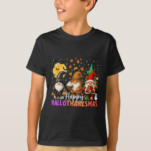 T-shirt Halloween Thanksgiving Noël Joyeux Hallomerci